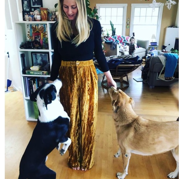 Free People Runaway Velvet Wide Leg Pants size 8 - Picture 5 of 6